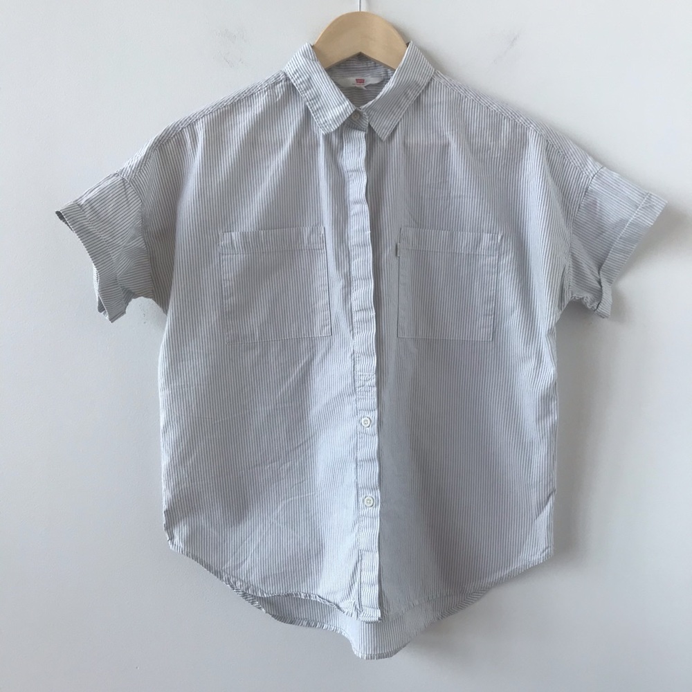 Levi Strauss pin striped boxy button down